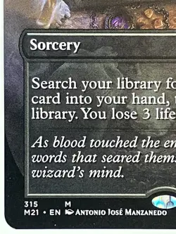 Grim Tutor NM Alternate Art Magic Core Set 2021 315 MTG Regular - Image 5