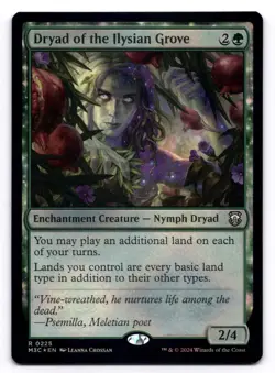 Dryad of the Ilysian Grove NM Ripple Foil Commander: Modern Horizons 3 0225 MTG - Image 1