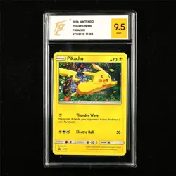 TQG 9.5 MINT+ 2016 Pokemon ENG Pikachu SM04 Promo - Image 1