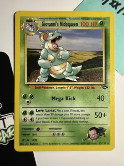 Giovanni's Nidoqueen 23/132, Gym Challenge, Pokemon TCG, Unlimited 2000 WotC, NW - Image 1