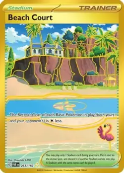 Pokemon - Beach Court - 263/182 - Hyper Rare - Scarlet & Violet - Paradox Rift - - Image 1