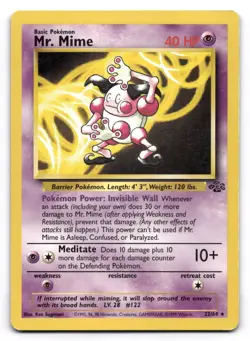 Mr. Mime MP 22/64 Unlimited Jungle Pokemon TCG Regular - Image 1