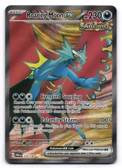 Roaring Moon ex NM 229/182 Paradox Rift Pokemon TCG Holo - Image 1