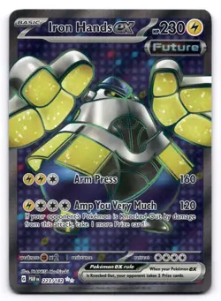 Iron Hands ex NM 223/182 SV04: Paradox Rift Pokemon TCG Holo - Image 1