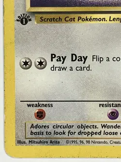 Meowth MP 56/64 1st Edition Jungle Pokemon TCG Regular - Image 5