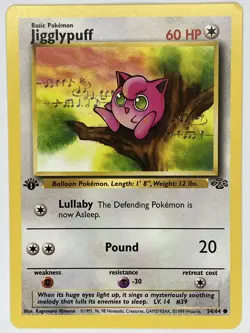 Jigglypuff LP 54/64 1st Edition Jungle Pokemon TCG Regular - Image 1