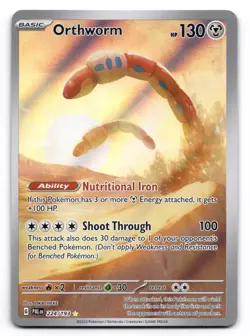 Orthworm NM IR Paldea Evolved 224/193 Pokemon TCG Holo - Image 1