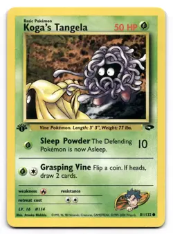 Koga's Tangela LP 1st Edition Gym Challenge 81/132 Pokemon TCG Regular - Image 1
