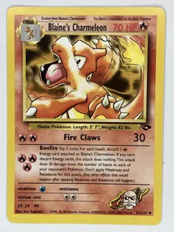 Blaine's Charmeleon NM 31/132 Unlimited Gym Challenge Pokemon TCG Regular - Image 1