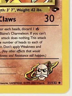 Blaine's Charmeleon NM 31/132 Unlimited Gym Challenge Pokemon TCG Regular - Image 4