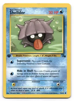Shellder LP 54/62 1st Edition Fossil Pokemon TCG Regular - Image 1