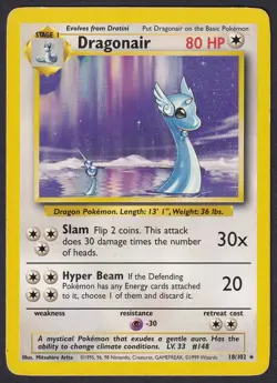 Pokemon Dragonair 18/102 Non-Holo Rare Base Set - Image 1