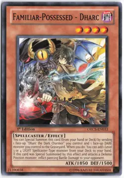 Yugioh - Familiar-Possessed - Dharc ORCS-EN033 1st Edition - Order of Chaos - Image 1