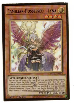 Yu-Gi-Oh Card: Familiar-Possessed - Lyna MGED-EN013 Gold Rare 1st Edition! NM - Image 1