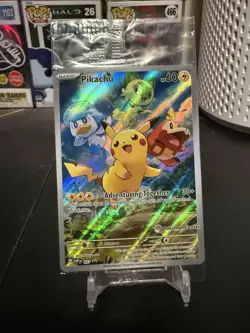 Pokemon Pikachu SVP 027 Paldea Evolved Pokemon Center Stamp Promo Card Sealed - Image 1