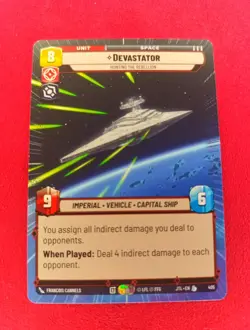 Star Wars Unlimited Devastator Legendary Hyperspace Jump To Lightspeed Card 405 - Image 1