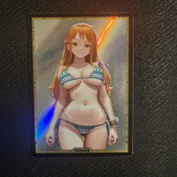 Nami Waifu Anime Card Custom TCG Girl Holo Goddess Story ACG T05848 - Image 1