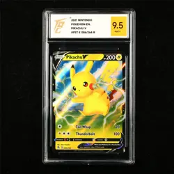 TQG 9.5 MINT+ 2021 Pokemon ENG Pikachu V 086/264 R - Image 1