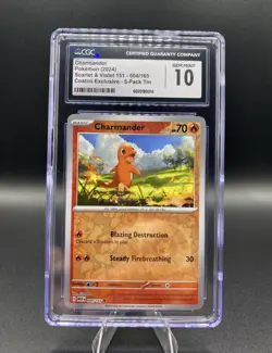 Pokemon Charmander Scarlet Violet 151 Costco Exclusive CGC 10 Gem Mint Tcg - Image 1