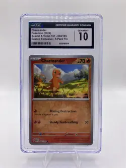 Pokemon Charmander Scarlet Violet 151 Costco Exclusive CGC 10 Gem Mint Tcg - Image 3