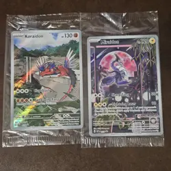 Pokemon Center Stamped Promos Miraidon SVP 013 and Koraidon SVP 014 Sealed Set - Image 1