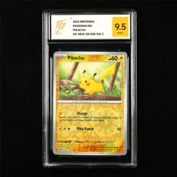 TQG 9.5 MINT+ 2023 Pokemon ENG Pikachu 025/165 C - Image 1