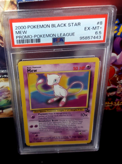 2000 Pokemon Black Star Mew Promo-Pokemon league #8 PSA 6.5 EX-MT+ Pop 1 - Image 1
