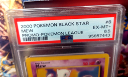 2000 Pokemon Black Star Mew Promo-Pokemon league #8 PSA 6.5 EX-MT+ Pop 1 - Image 2