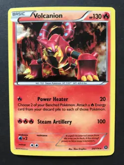 Volcanion 25/114 Steam Siege Holo Cracked Ice Gears Of Fire Deck Pokemon Card PL - Image 1