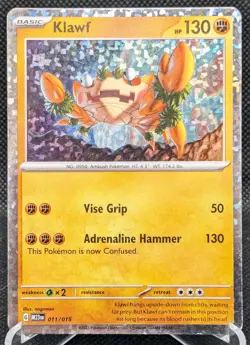Klawf Pokemon 2023 McDonalds Match Battle 011/015 Holo - Image 1