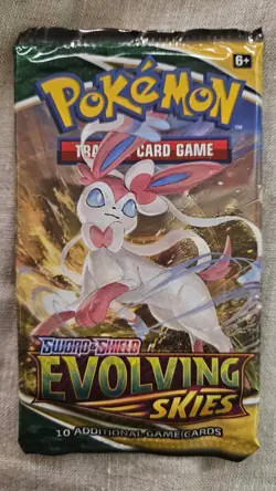 ✅Pokemon RARE TCG Sword & Shield Evolving Skies Booster Pack-Sylveon Art SEALED 820650808777 - Image 1