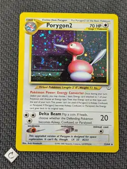 Porygon2 12/64 - Neo Revelation Unlimited Holo Rare Pokemon TCG NM Swirl - Image 1