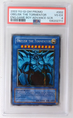 Yu-Gi-Oh! Obelisk The Tormentor GBI-002 GAMEBOY PROMO Secret Rare PSA 4 VG-EX - Image 1