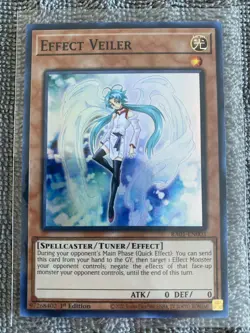Yu-Gi-Oh Effect Veiler RA01-EN003 Super Rare 1st Edition Near Mint Condition - Image 1