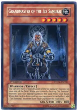 Yugioh! LP Grandmaster of the Six Samurai - STON-EN000 - Secret Rare - Unlimited - Image 1