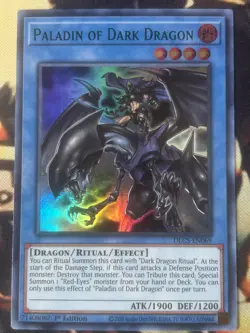 Yugioh: Paladin Of Dark Dragon - DLCS-EN069 Ultra Rare (Green) 1st Edition NM - Image 1