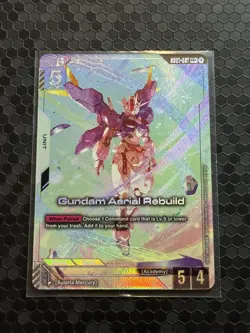 Gundam Aerial Rebuild GD01-067 LR+ FOIL Newtype Rising Gundam Card Game - Image 1
