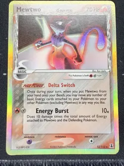 Pokemon Mewtwo 12/113 Delta Species Holo Rare 70 HP 2005 English Card MP RARE - Image 1