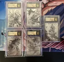 5 Slabs. CGC Pristine 10 Dragon Ball 2023 Full Set & Signed Auth. Luffy Card - Image 1