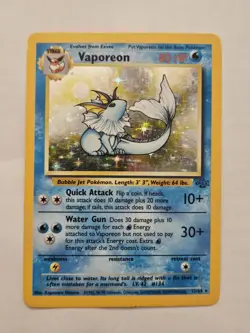 Pokemon TCG Vaporeon Holo Rare Card Jungle Set, Lightly Played, 12/64 - Image 1