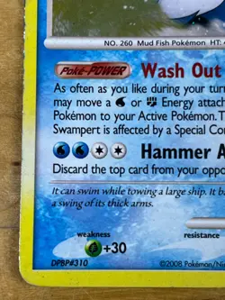 Swampert 9/106 Rare Holo Great Encounters 2008 Pokemon TCG Card - Image 5