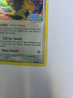 Pokemon TCG Tauros Crystal Guardians 12/100 Reverse Holo Card - Image 2