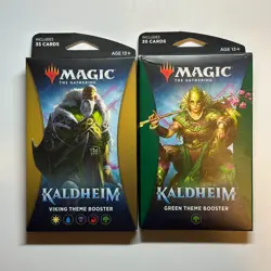 Magic the Gathering MTG Kaldheim VIKING and GREEN Theme Boosters English Sealed - Image 1