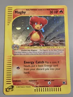 Pokemon Expedition # 17/165 Holo Magby **not played** - Image 1