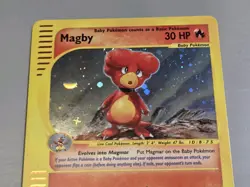 Pokemon Expedition # 17/165 Holo Magby **not played** - Image 2