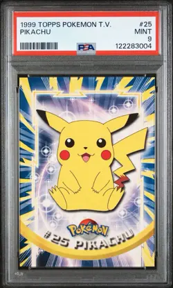 1999 Topps Pokemon T.V. Pikachu Non Holo #25 – PSA 9 (MINT) - Image 1