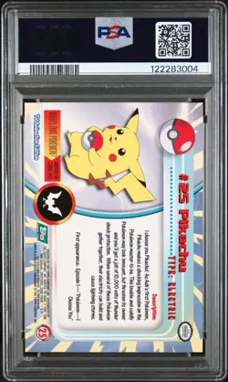 1999 Topps Pokemon T.V. Pikachu Non Holo #25 – PSA 9 (MINT) - Image 2