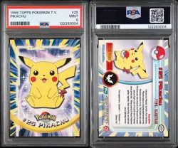 1999 Topps Pokemon T.V. Pikachu Non Holo #25 – PSA 9 (MINT) - Image 3