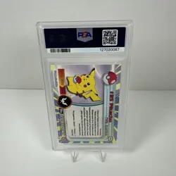 1999 Topps Pokemon TV #25 Pikachu Sitting Blue Logo PSA 7 Rare Vintage - Image 2