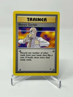 Pokemon Gym Heroes Trainer Blaine's Gamble 121/132 Regular Pack Fresh - Image 1